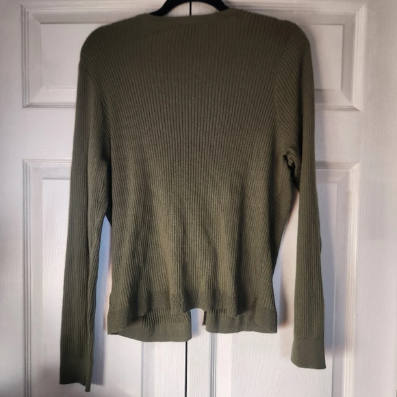 TORRID Cardigan Tie-Front Ribbed Sweater in Olivine - Size 1 (14/16) - Picture 12 of 12